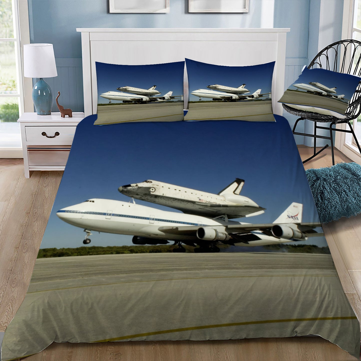 Nasa 747 & Space Shuttle Doona / Duvet Cover and 2 Pillow Slips