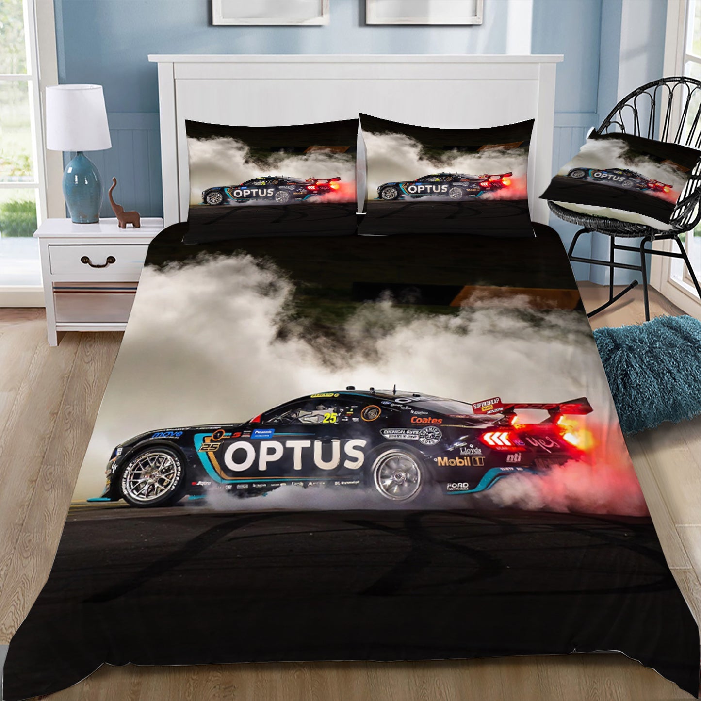 Chaz Mostert Supercars Burnout Doona / Duvet Cover and 2 Pillow Slips