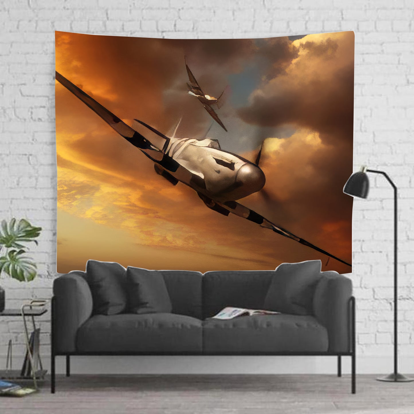 RAF Spitfires In Action Tapestry