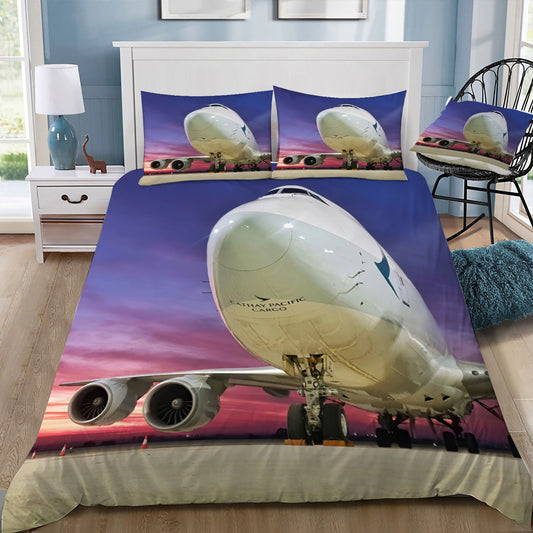 Cathay Pacific 747- Freighter at Dawn Doona / Duvet Cover and 2 Pillow Slips