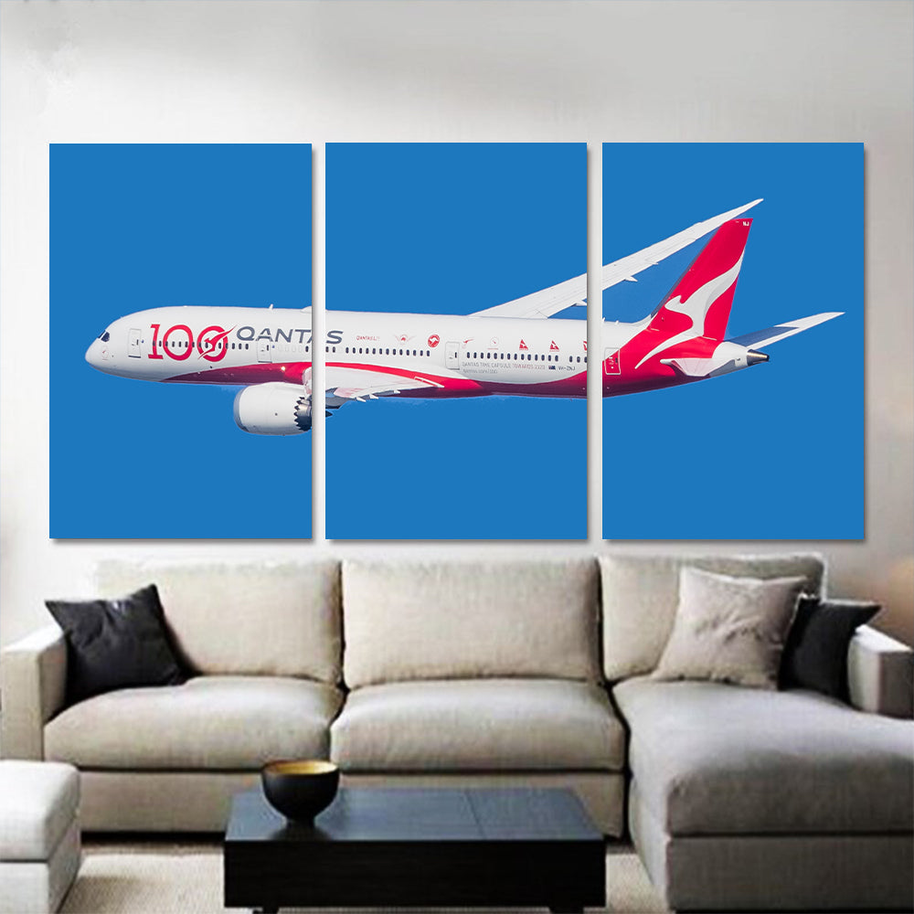 Qantas Boeing 787-9 VH-ZNJ 100 Years Dreamliner Canvas Prints