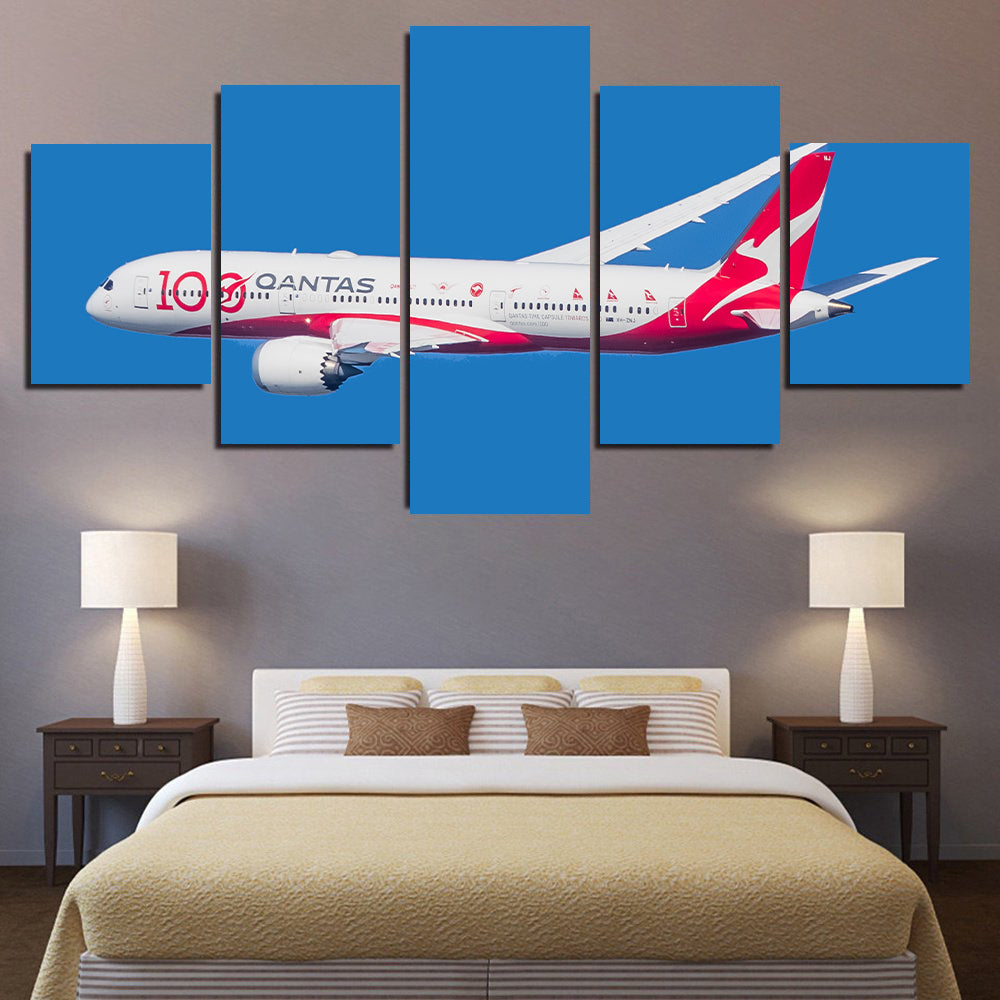 Qantas Boeing 787-9 VH-ZNJ 100 Years Dreamliner Canvas Prints