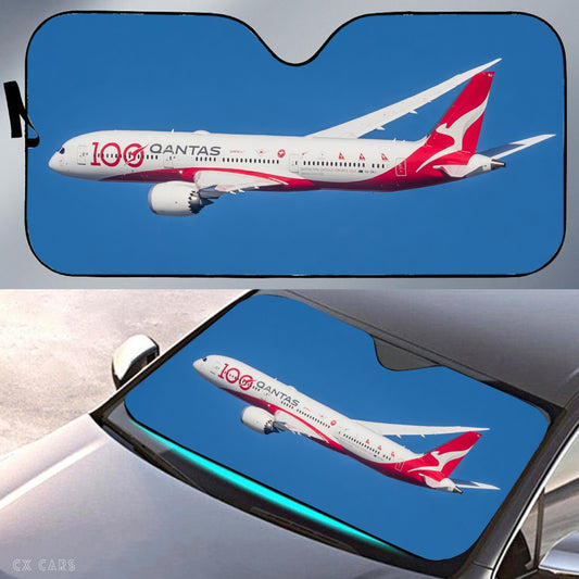 Qantas Boeing 787-9 VH-ZNJ 100 Years Dreamliner Windscreen Sunshade For Cars & Trucks
