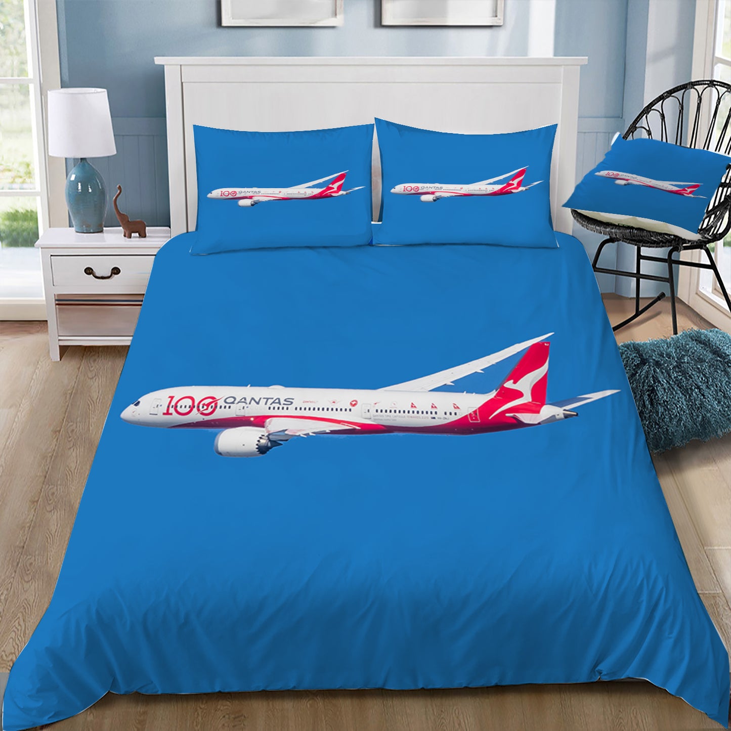 Qantas Boeing 787-9 VH-ZNJ 100 Years Dreamliner Doona / Duvet Cover and 2 Pillow Slips
