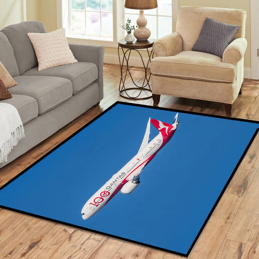 Qantas VH-ZNJ 100 Year Livery 787-9 In Flight Rectangle Rug