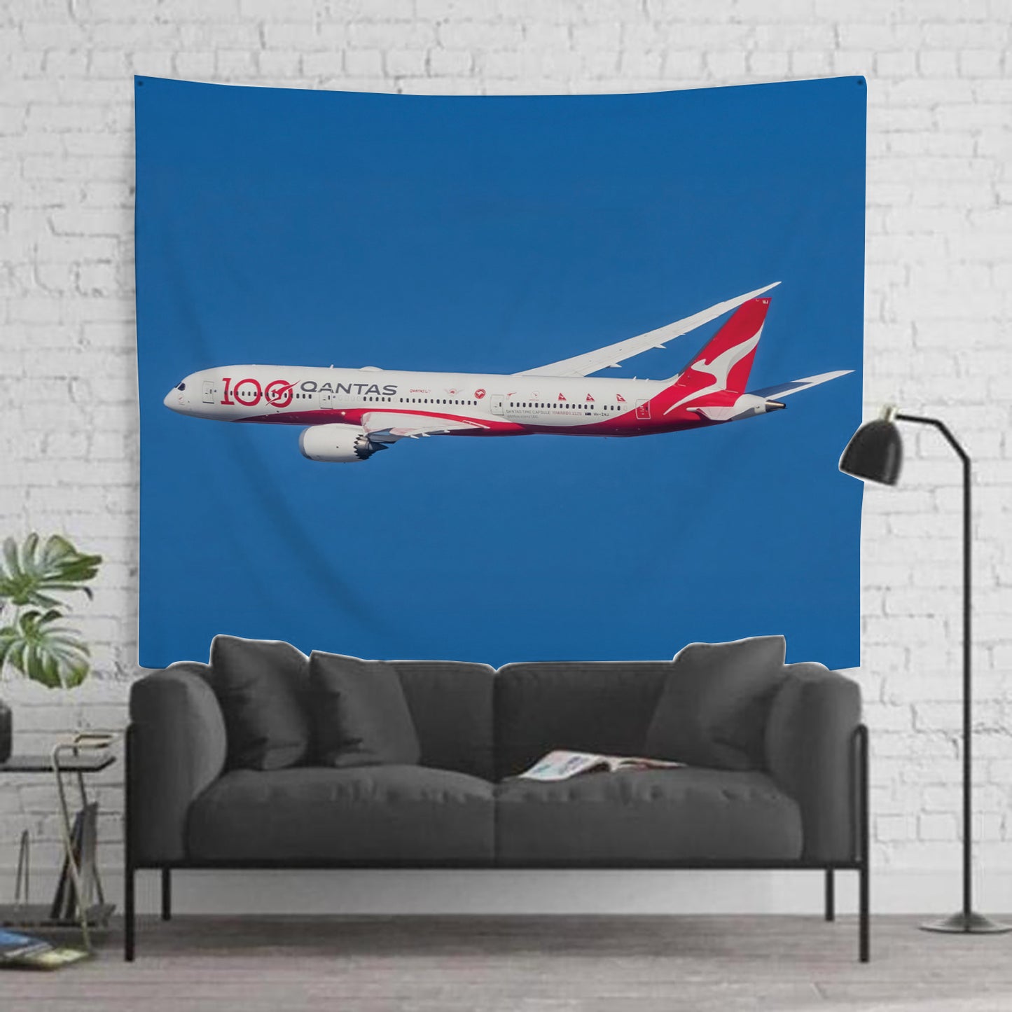 Qantas Boeing 787-9 VH-ZNJ 100 Years Dreamliner Tapestry