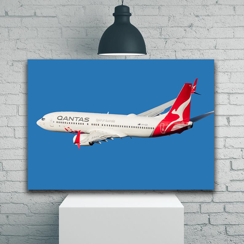 Qantas Boeing 737 With Santa Canvas Prints
