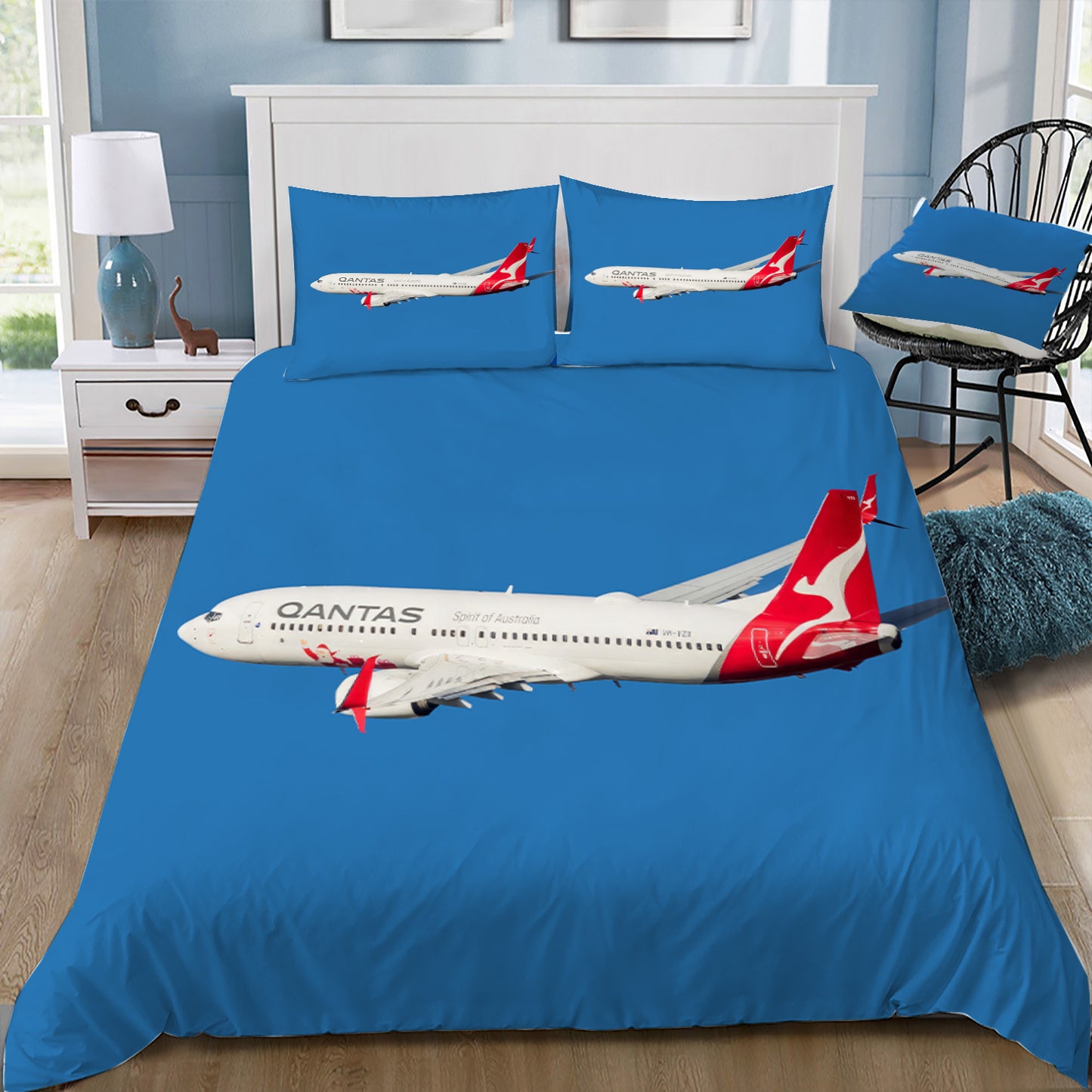 Qantas Boeing 737-8 Doona / Duvet Cover and 2 Pillow Slips