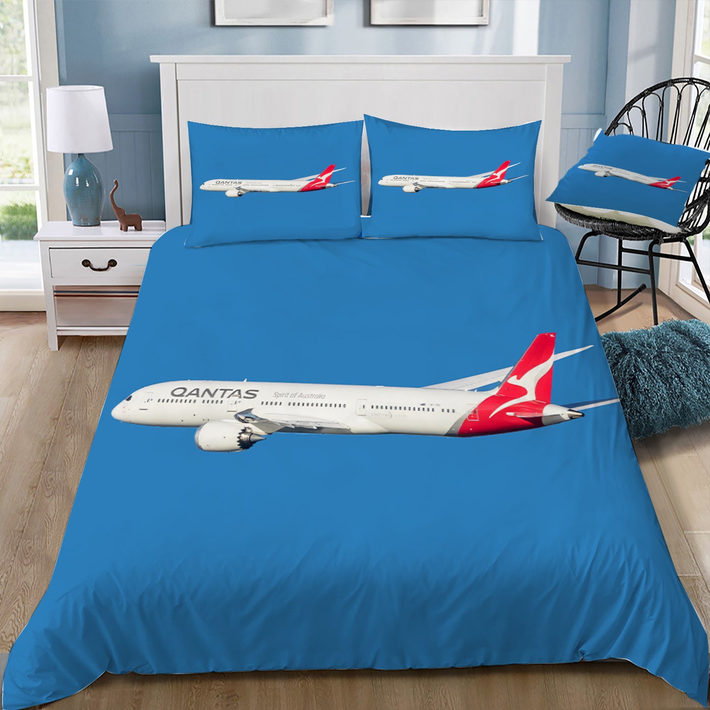 Qantas Boeing 787-9  Dreamliner Doona / Duvet Cover and 2 Pillow Slips