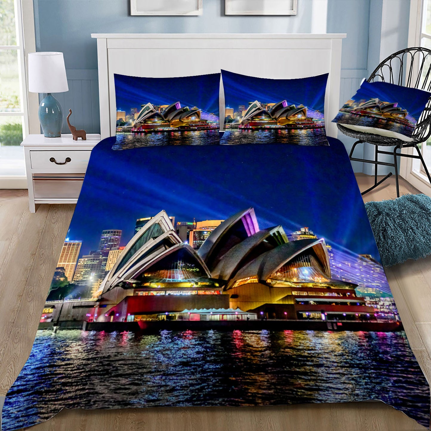 Sydney Opera House Print Doona / Duvet Cover and 2 Pillow Slips