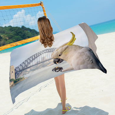 Sulphur Crested Cockatoo Beach / Bath Towel