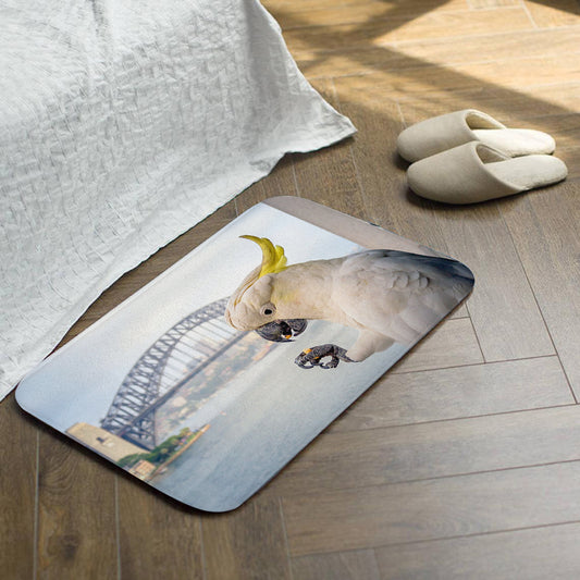 Sulphur Crested Cockatoo and Sydney Harbour Bridge Shower / Bath Mat