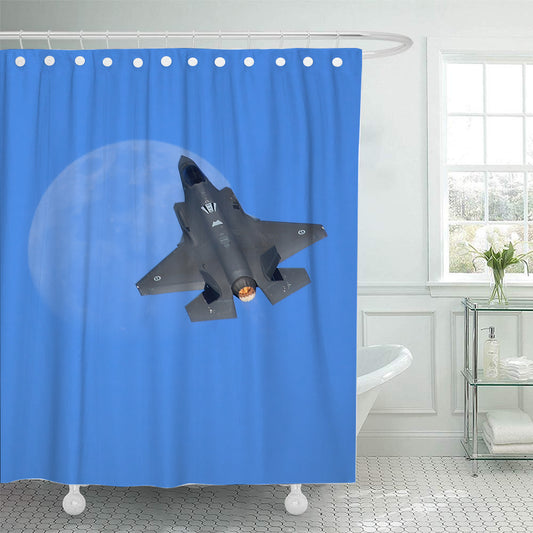 RAAF F-35 Display Flight at the Pacific Airshow 1PPJ002 Shower Curtain