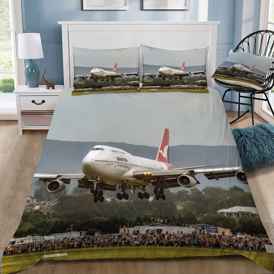 Qantas VH-OJA 747-400 Final Touchdown Doona / Duvet Cover and 2 Pillow Slips