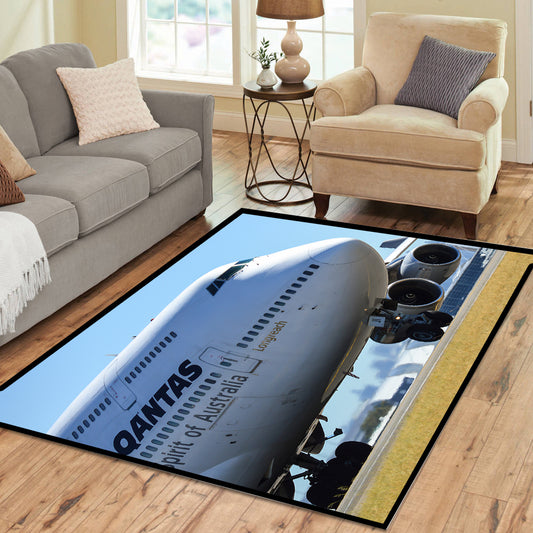 Qantas 747-400 Close Up Rectangle Rug