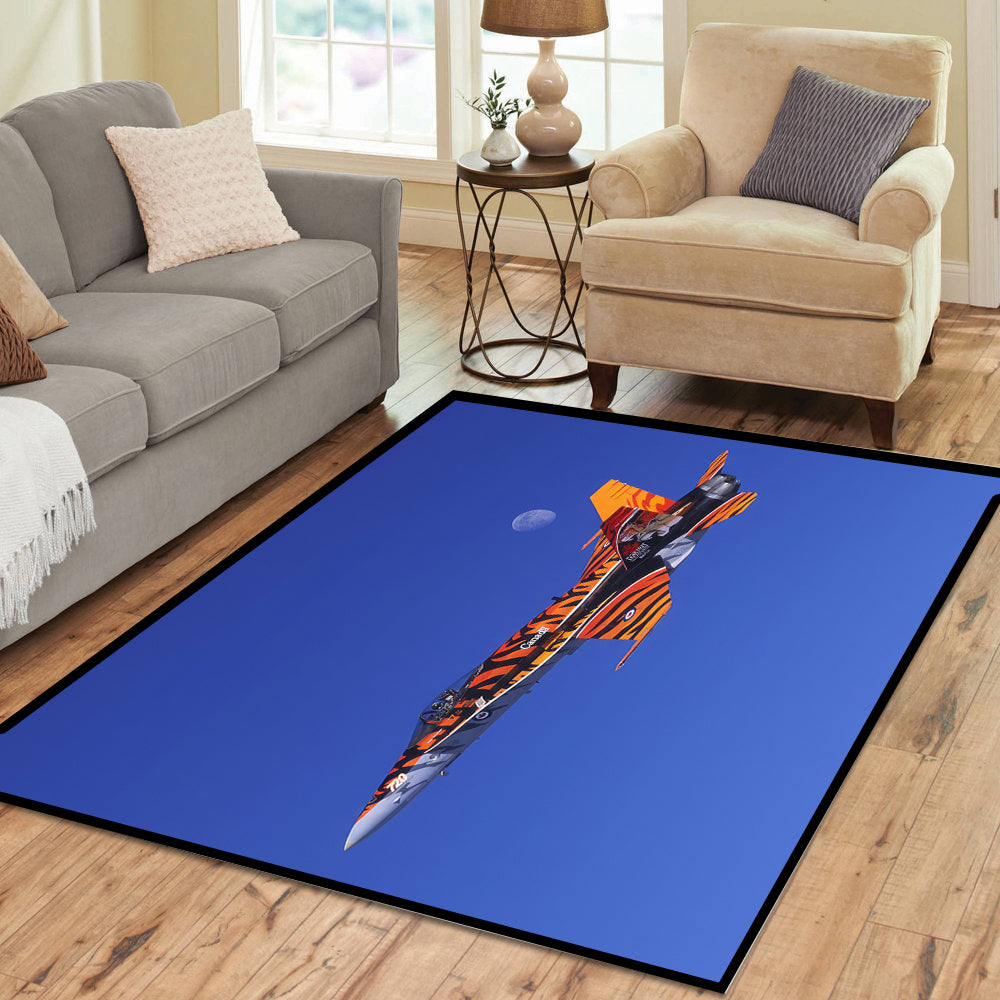 Canadian Air Force FA-18 In Flight Rectangle Rug