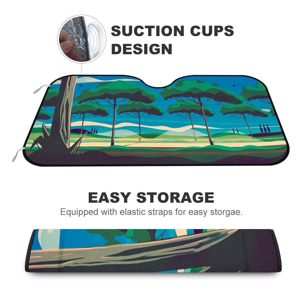 Aboriginal Australia Snake Sunshade For Cars & Trucks