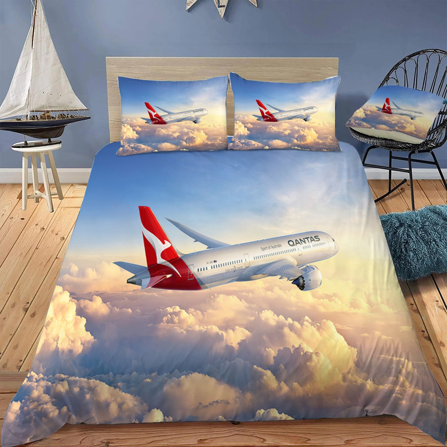 Qantas 787 Doona / Duvet Cover and 2 Pillow Slips