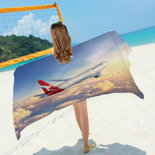 Qantas 787 Sunset Beach / Bath Towel