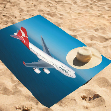 Qantas 747-400 Beach / Bath Towel