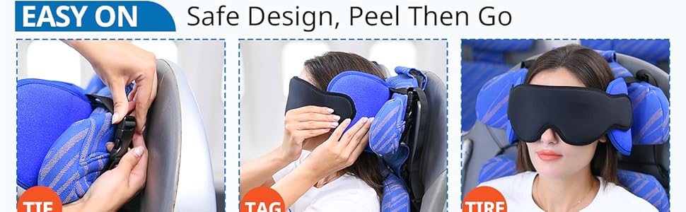 Travel Sleepmask Pillow for Planes, Trains & Cars for a Comfortable Rest