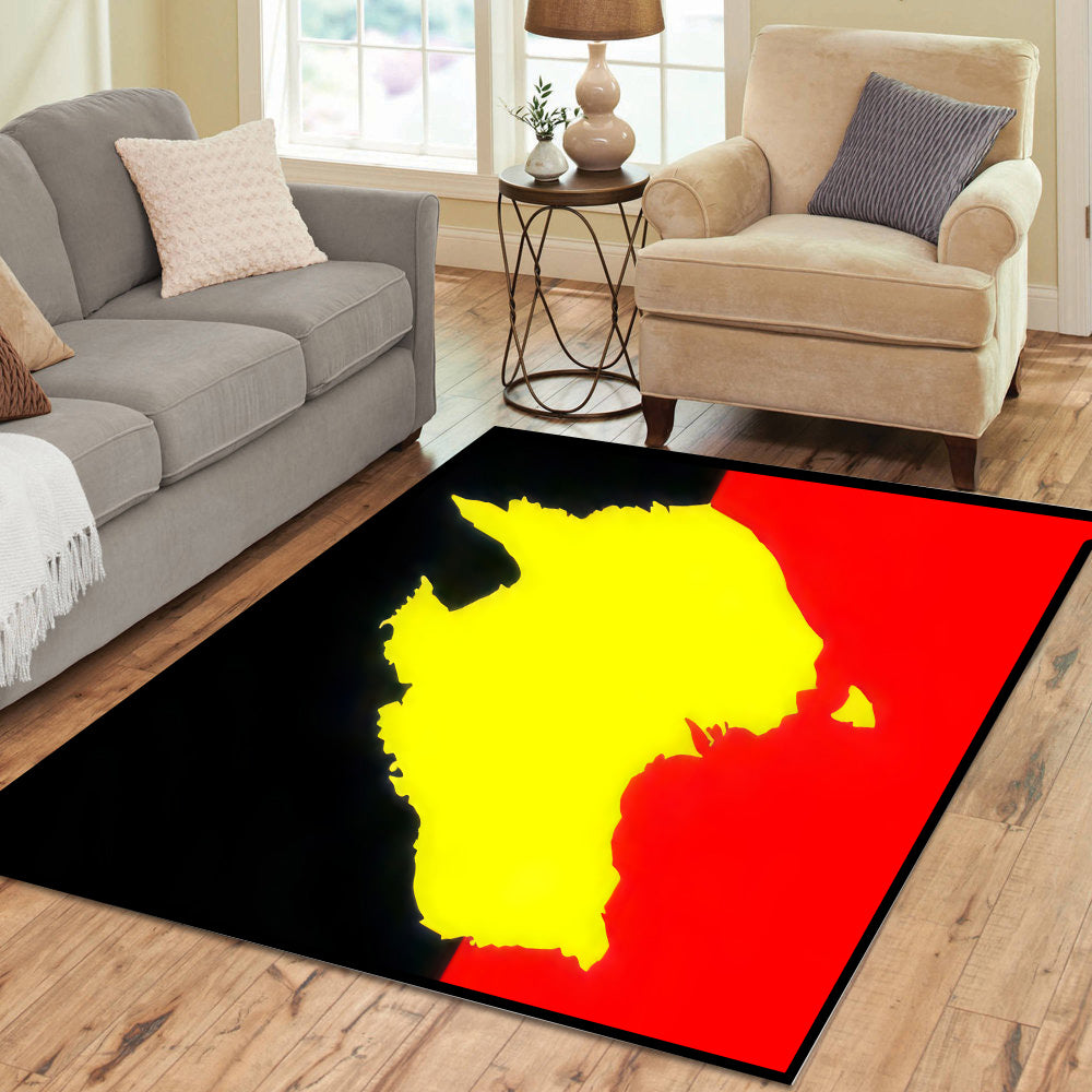 Aboriginal Australia Flag Rectangle Rug