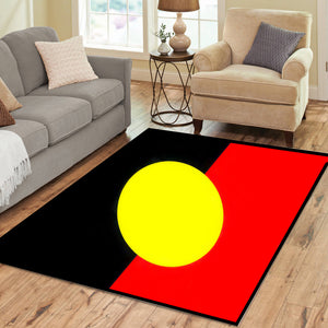 Aboriginal Flag Rectangle Rug
