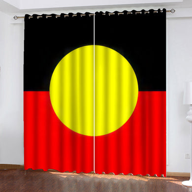Copy of Aboriginal Flag Window Curtains