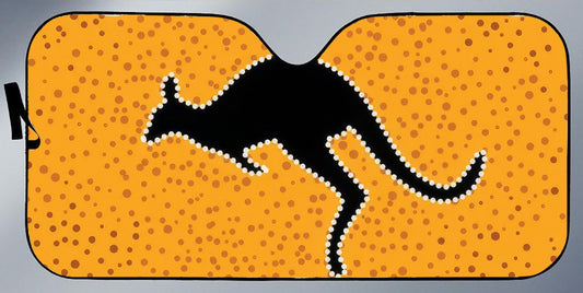 Aboriginal Kangaroo Sunshade For Cars & Trucks