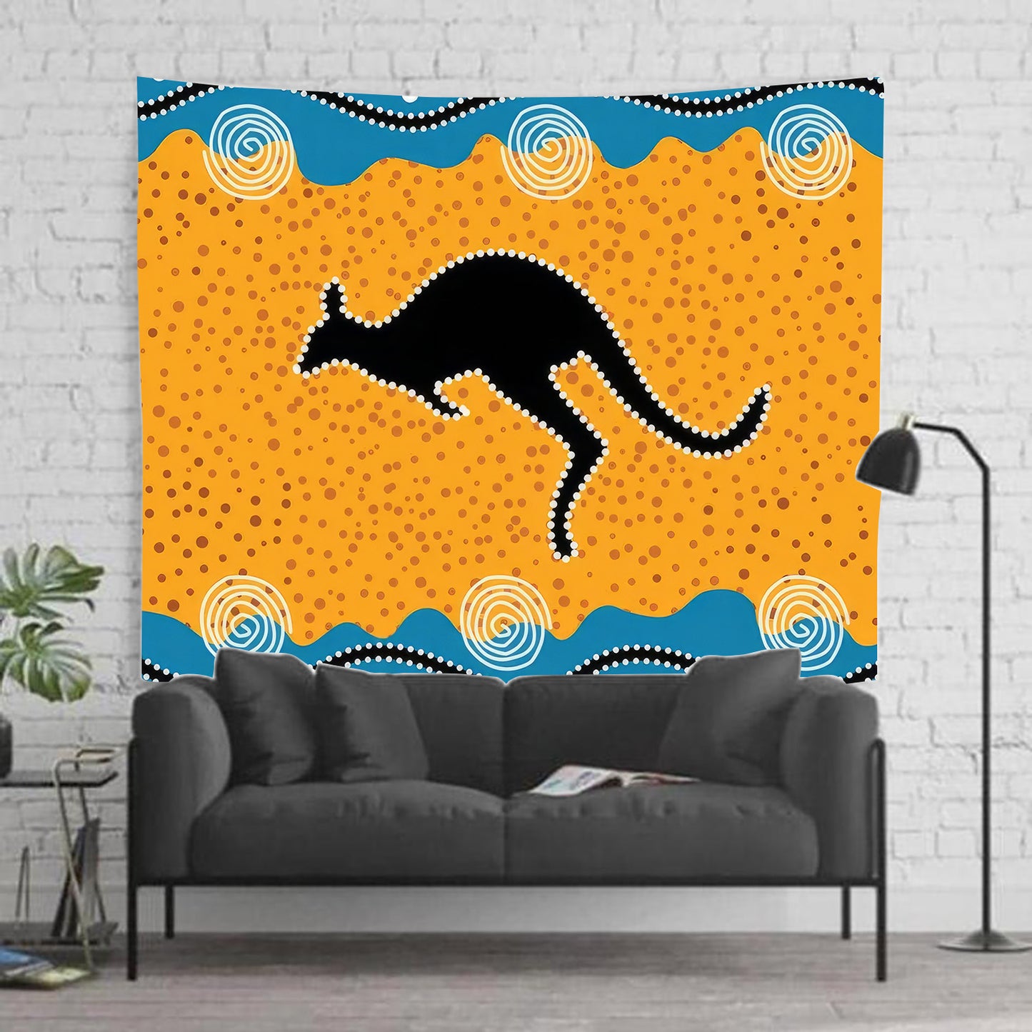 Kangaroo 1 Aboriginal Print Tapestry