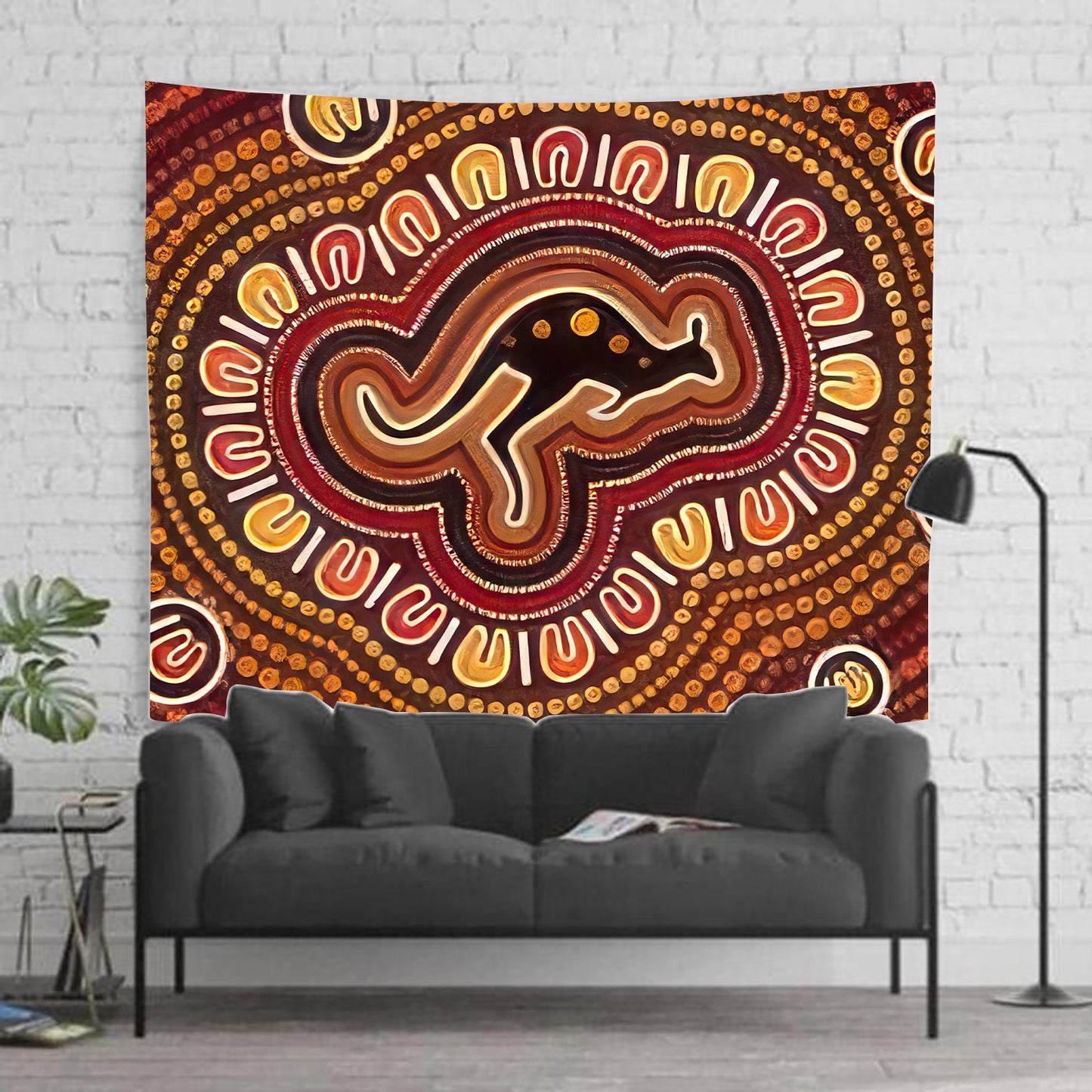 Kangaroo Aboriginal Print Tapestry