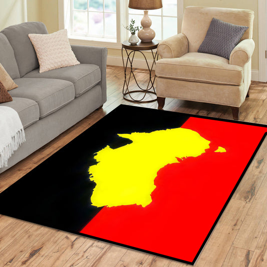 Aboriginal Australia Flag Rectangle Rug