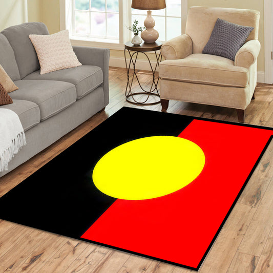 Aboriginal Flag Rectangle Rug