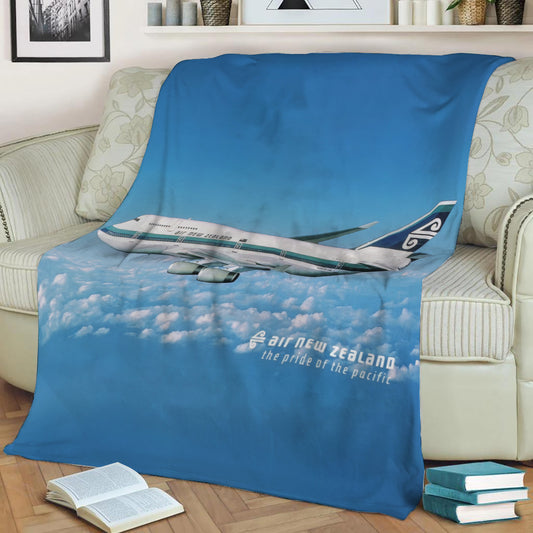 Air New Zealand Boeing 747-400  Fleece Throw Blanket
