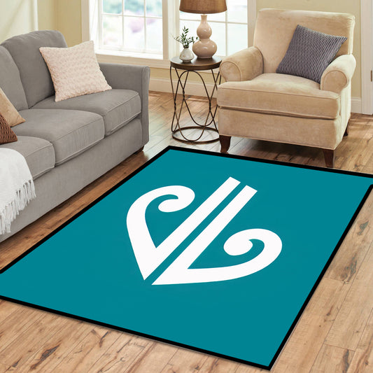 Air New Zealand Retro Teal Logo Rectangle Rug