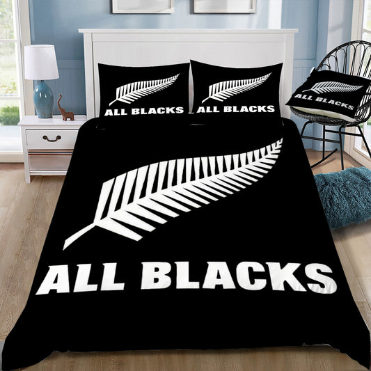 New Zealand All Blacks Rugby Doona / Duvet Cover and 2 Pillow Slips