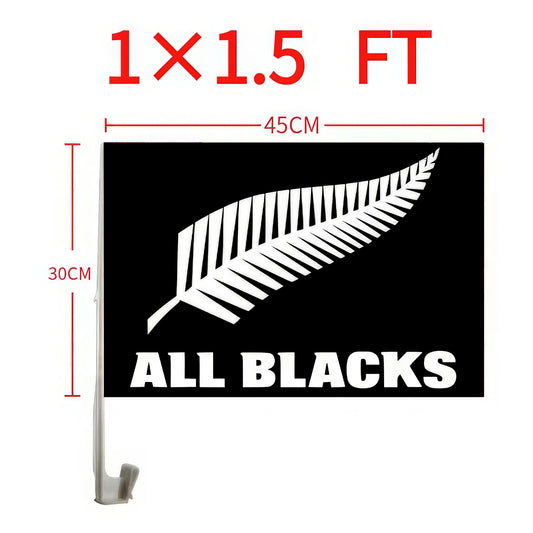 New Zealand All Blacks Car Window Flag