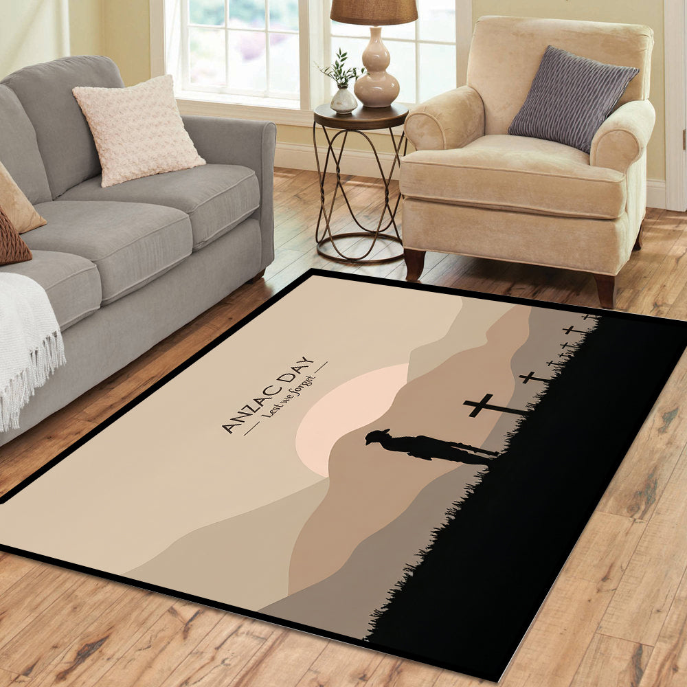 Anzac Day 2  Lest  We Forget Rectangle Rug