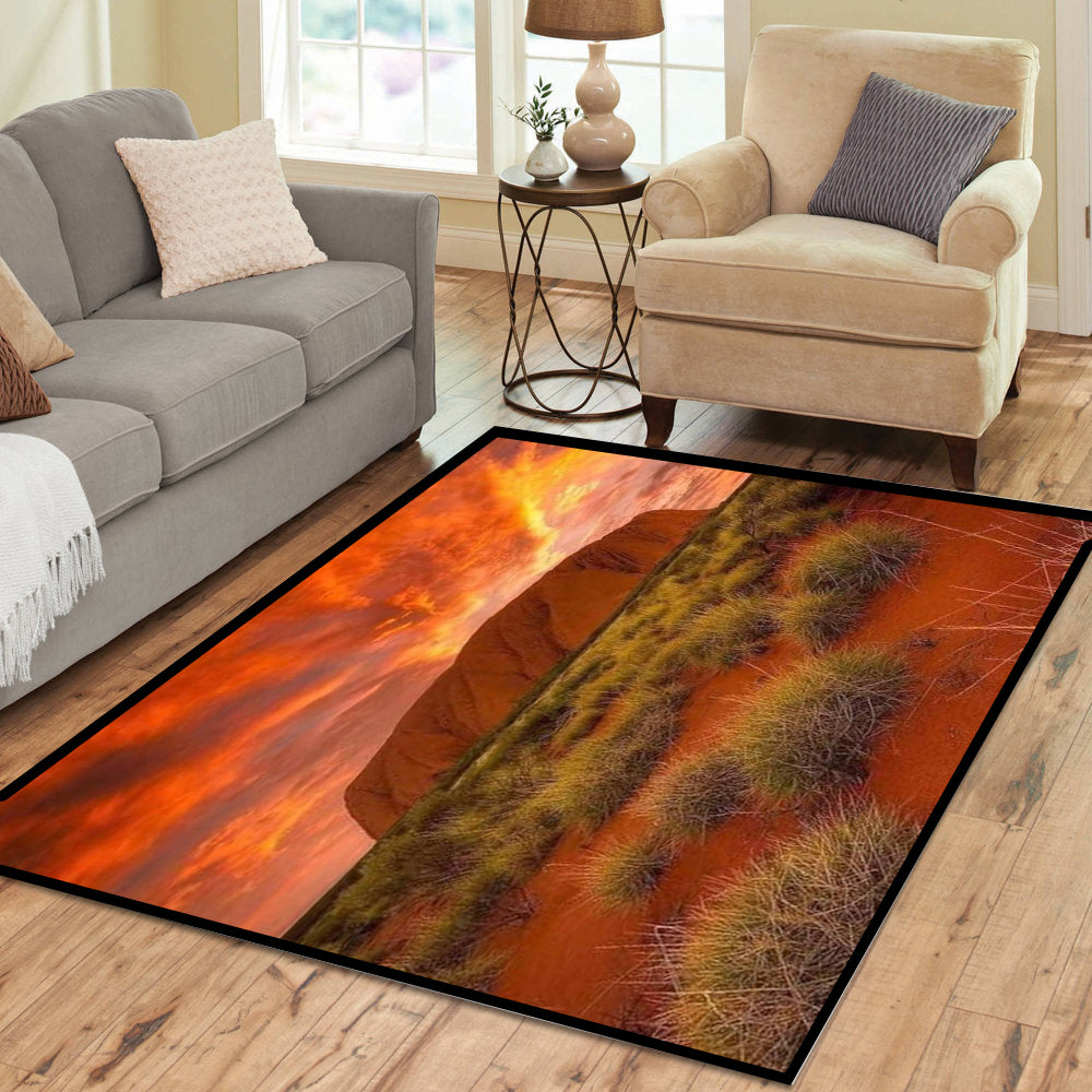 Sunset at Uluru (Ayers Rock) Rectangle Rug