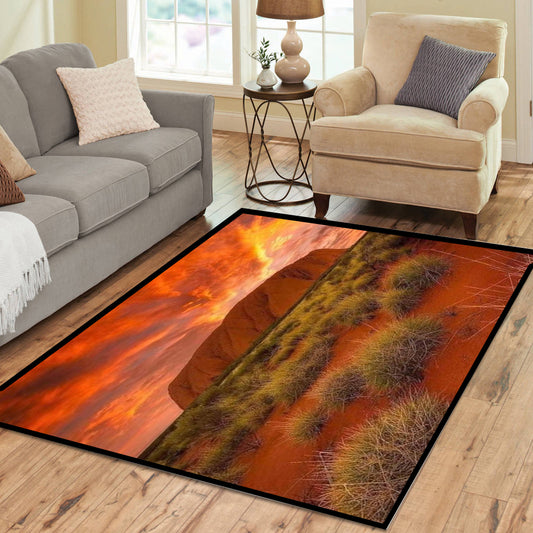Sunset at Uluru (Ayers Rock) Rectangle Rug