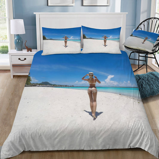 Stunning Beach Scene Doona / Duvet Cover and 2 Pillow Slips