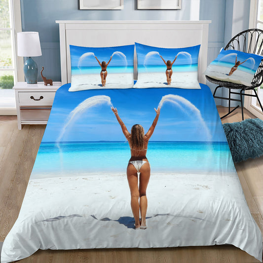 Loving The Beach in Summer Doona / Duvet Cover and 2 Pillow Slips