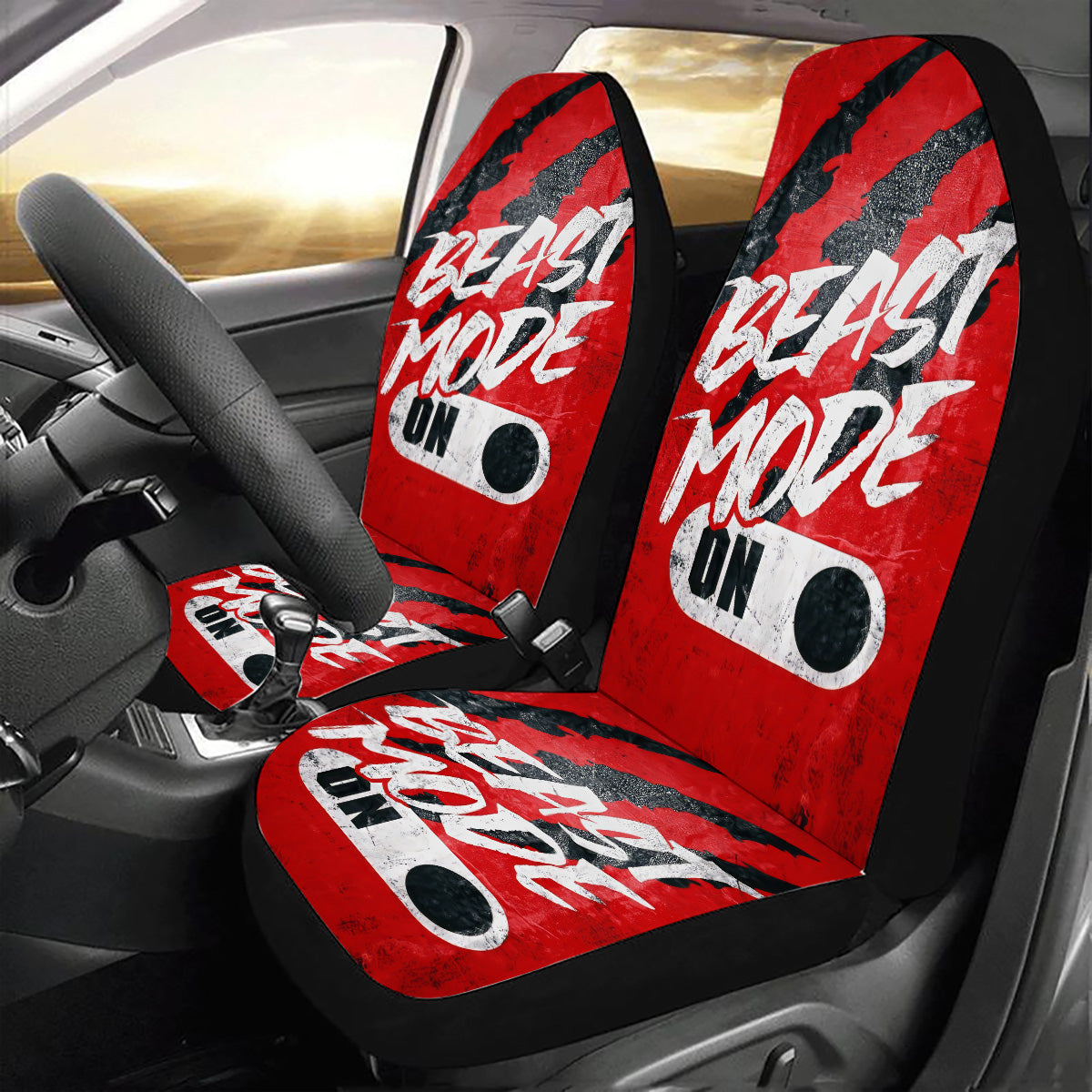 Beast Mode On Car Seat Covers
