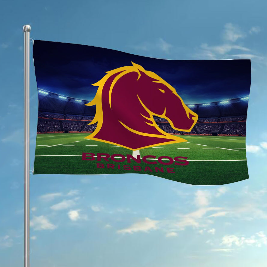 NRL Brisbane Broncos Rugby League Flag
