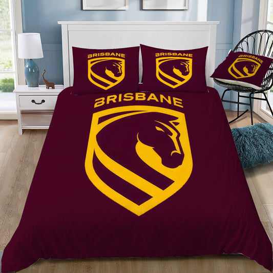 New Brisbane Broncos Logo Doona / Duvet Cover and 2 Pillow Slips