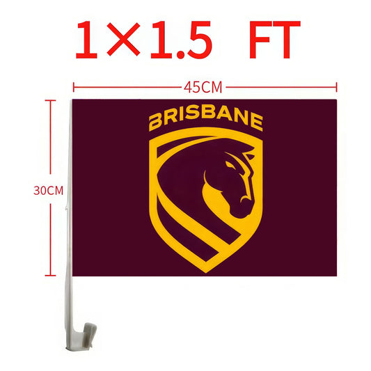 New Brisbane Broncos Logo Car Flag/s