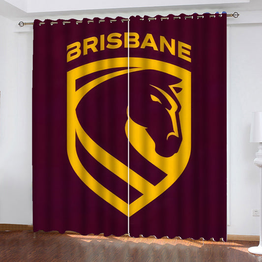 New Brisbane Broncos Logo Window Curtains