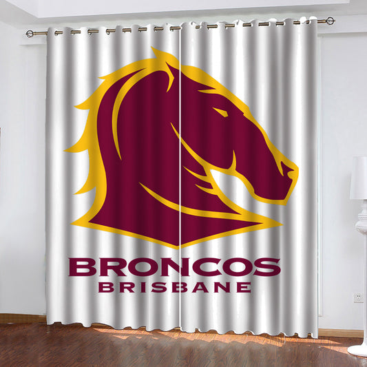 NRL Brisbane Broncos Window Curtains
