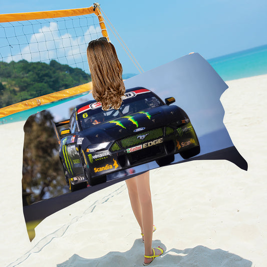 Cam Waters Ford Mustang Supercars Beach / Bath Towel