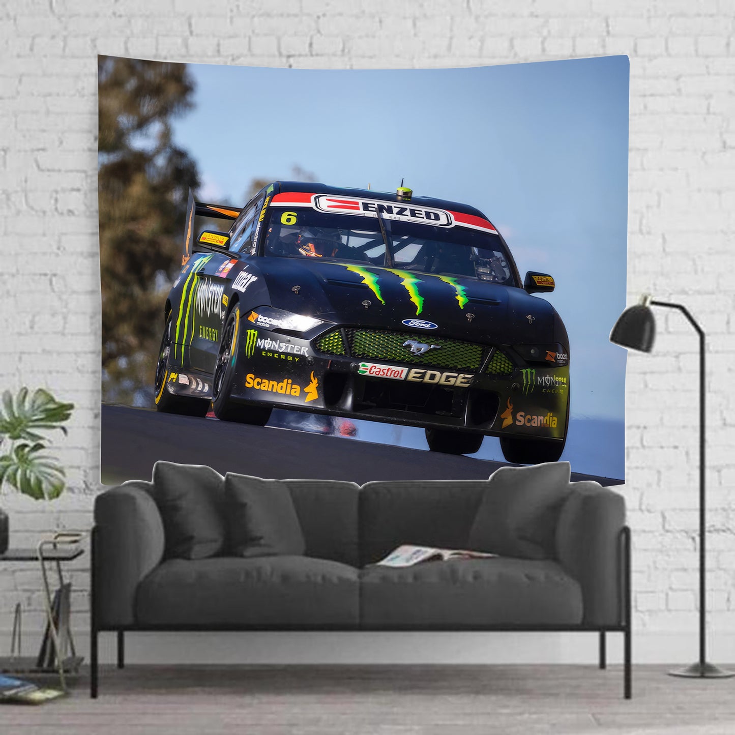 Cam Waters Ford Mustang Supercars Tapestry